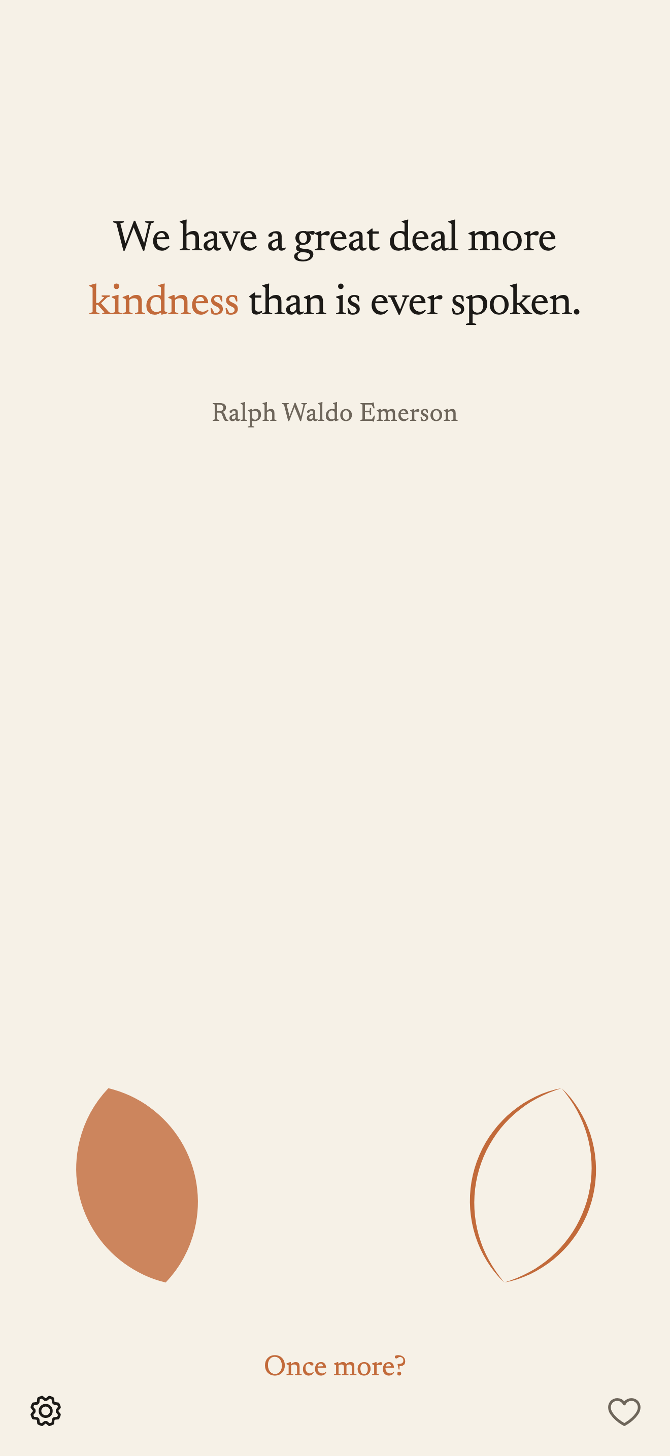 In the Retelling, daily screen after the missing word has been revealed in persimmon.